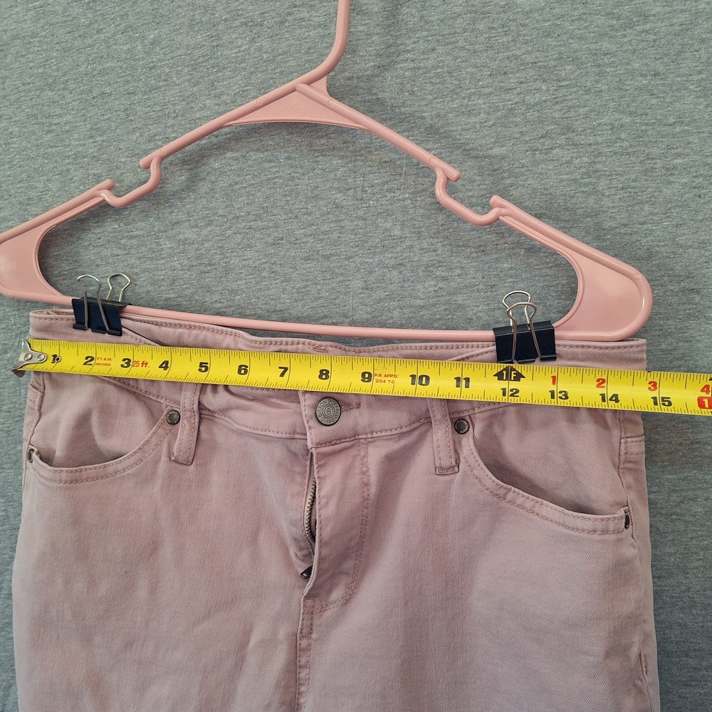Buffalo David Bitton "Avalon" Size 8 Mid-Rise Pink Skinny Jeans Soft Denim - Picture 2 of 15